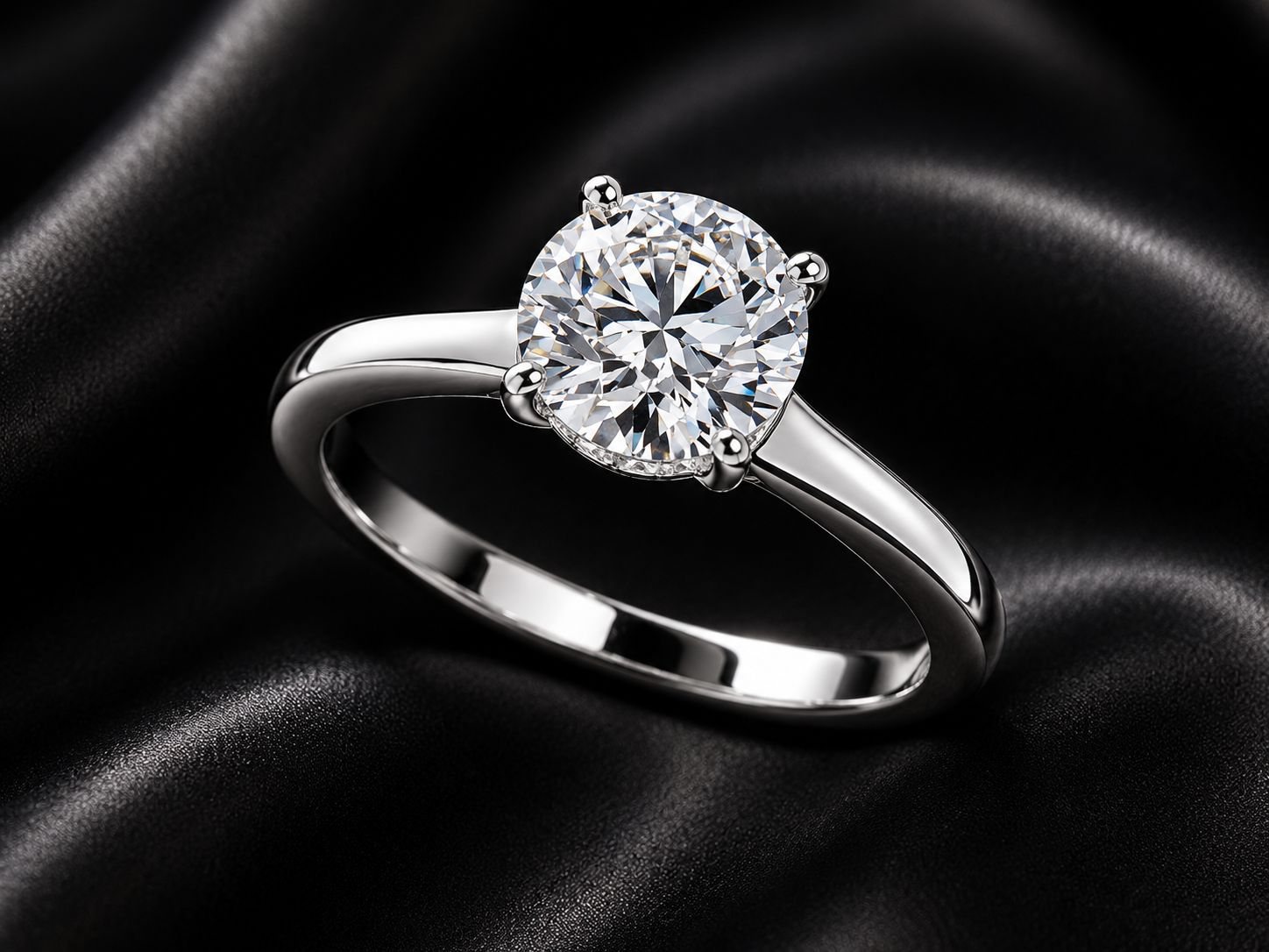 Always, round brilliant solitaire in white gold