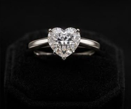 My Heart Kept, heart-cut diamond solitaire